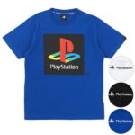 ★ 年末年始発送可 ★ ブラックバルーン プレイステーション ロゴ Tシャツ [ Play Station メンズ 男性 紳士 S M L LL 夏 半袖 カジュアル ロゴ プリント ボックスロゴ バックプリント カットソー プルオーバー 天竺 コットン ゲーム ]