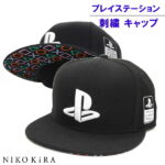 キャップ 帽子 ロゴ ハット 深め メンズ レディース プレイステーション プレステ PlayStation 刺繍 CAP ゲーム グッズ プレイステーション ファミリーマーク キャラ グッズ おしゃれ かわいい かっこいい 黒 ブラック 無地【あす楽】