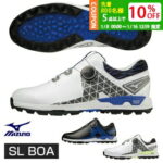 【1/8 00時〜1/16 12時59分 限定 全品対象5点以上で10％OFFクーポン】 MIZUNO(ミズノ)ゴルフ日本正規品 WAVE HAZARD SL BOA (ウエーブハザードエスエルボア) 人工皮革モデル スパイクレスゴルフシューズ 2022モデル 「51GM2175」 【あす楽対応】