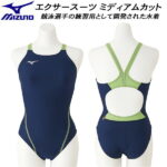 【全品ポイント3倍+最大10％OFFクーポン】 ミズノ MIZUNO レディース 競泳水着 練習用 ミディアムカット エクサースーツ U-Fit N2MA8261 84