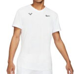 「ラファエル・ナダル」「USサイズ」ナイキ(NIKE) 2021 FA メンズ コート アドバンテージ Rafa 半袖クルーTシャツ CV2802-100 ホワイト×BK(21y9mテニス)[次回使えるクーポンプレゼント]