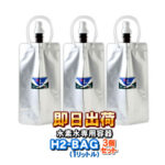 H2-BAG 1リットル 水素水用真空保存容器 （エイチツーバッグ）【3個セット】【あす楽対応】【送料無料】