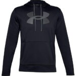 ● UNDER ARMOUR (アンダーアーマー) UA ARMOUR FLEECE BIG LOGO HOODIE メンズスポーツウェア スウェットパーカー BLACK/PITCH GRAY 1357085 001