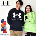 【150円引きCP★対象】アンダーアーマー パーカー UNDERARMOUR UA ライバル フリース ビッグ ロゴ メンズ ブラック 黒 グレー ネイビー 紺 UA RIVAL FLEECE BIG LOGO 1357093 ウエア トップス スエット スウェット トレーナー フーディ ブランド コールドギア