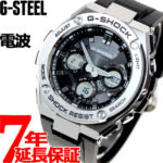 【最大2000円OFFクーポン＆店内ポイント最大60倍！1月9日20:00~1月16日1:59】G-SHOCK ジーショック G-STEEL GST-W110-1AJF メンズ 腕時計 電波ソーラー アナデジ シルバー ブラック Gショック Gスチール CASIO