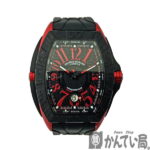 T【FRANCK MULLER】コンキスタドール　グランプリ　8900SCDTGPG　自動巻き　チタン×エルガ　ラバー　時計　ウォッチ　メンズ　男性　ブラック文字盤　ブラック×レッド 外箱　箱　ギャラ(印無し) 【フランクミュラー】【かんてい局宇都宮戸祭店】22-1166t