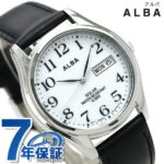 ＼最大2000円OFFクーポン＆店内ポイント最大57倍／ セイコー アルバ ソーラー メンズ 腕時計 AEFD543 SEIKO ALBA デイデイト ホワイト×ブラック 時計