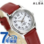 ＼最大2000円OFFクーポン＆店内ポイント最大57倍／ セイコー アルバ ソーラー レディース 腕時計 AEGD561 SEIKO ALBA ホワイト×ワインレッド 赤 時計